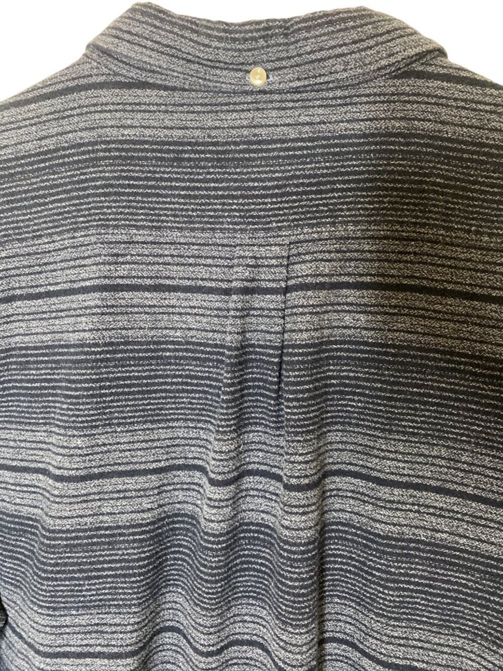 Barbour Plockton Tailored Fit Shirt Mens XL Blue Striped Cotton Button Down - Picture 12 of 13